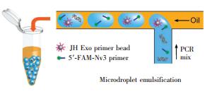 圖3 用于單分子PCR研究的微液滴產生過程