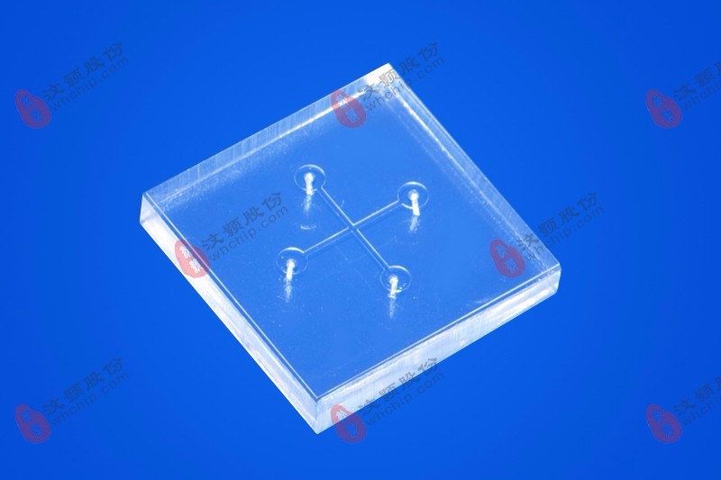 Cross droplet generators custom microfluidic chip(100?m etch depth) Cross droplet generators custom microfluidic chip(100?m etch depth)