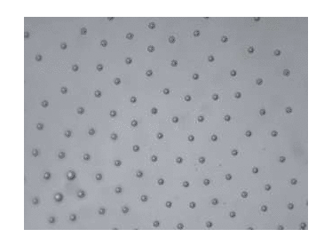 相隔30秒的圖像序列，證明從聚合物液滴中除去溶劑導(dǎo)致聚合物珠粒的形成