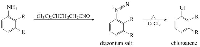 圖1. Sandmeyer重氮化和氯化反應(yīng)