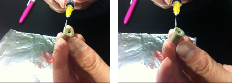 涂抹AB膠水 涂抹AB膠水